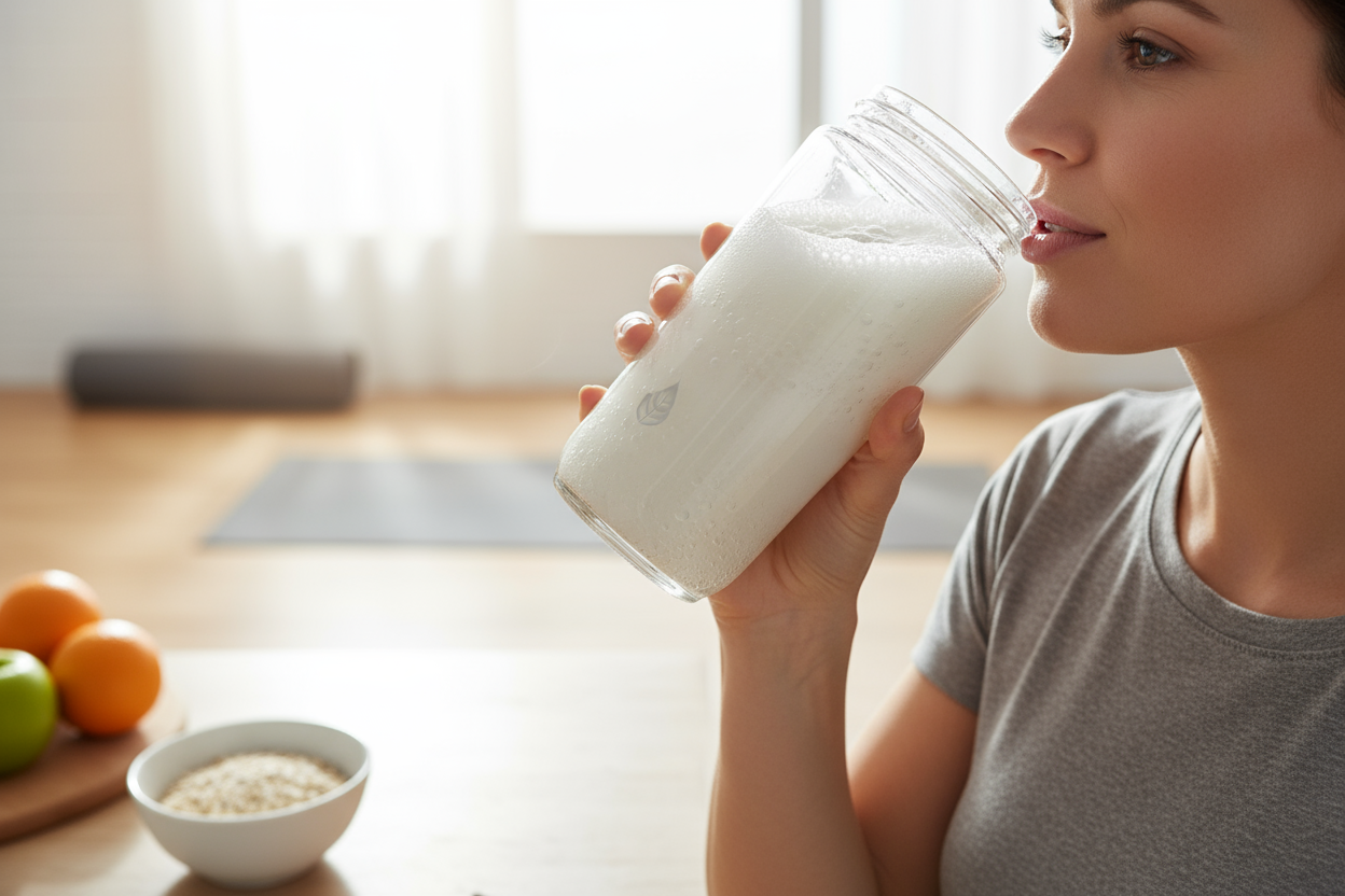 make the drink white and fizzy